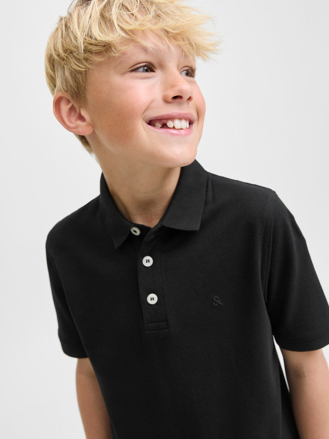 Jack & Jones JR Paulos Polo T - skjorte - Black for barn - Brobrobrille