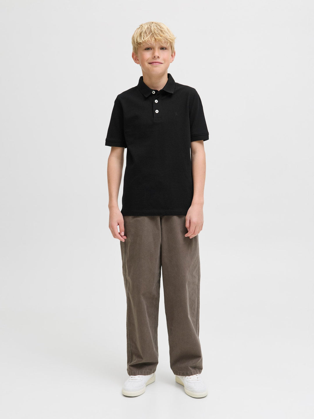 Jack & Jones JR Paulos Polo T - skjorte - Black for barn - Brobrobrille