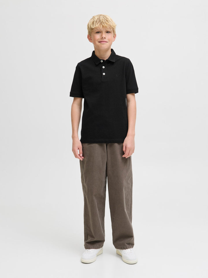 Jack & Jones JR Paulos Polo T - skjorte - Black for barn - Brobrobrille