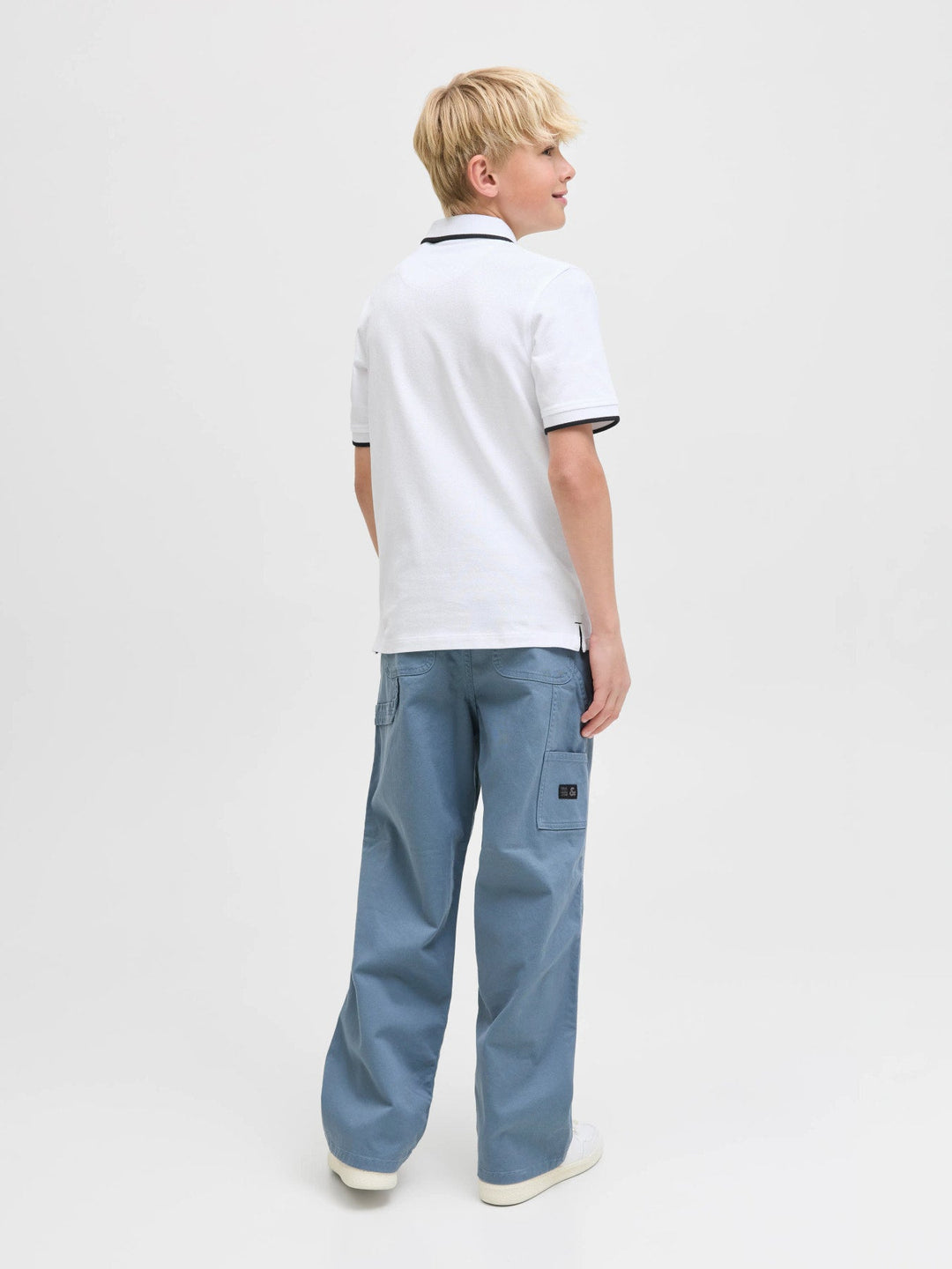 Jack & Jones JR Paulos Polo T - skjorte - White for barn - Brobrobrille