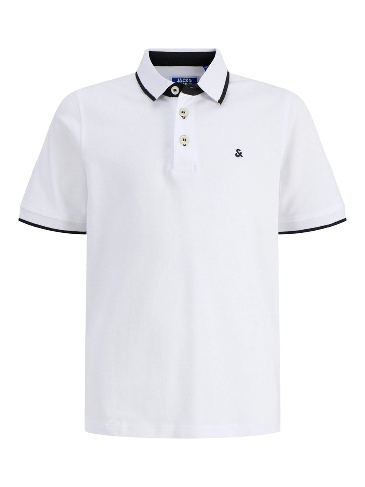 Jack & Jones JR Paulos Polo T - skjorte - White for barn - Brobrobrille