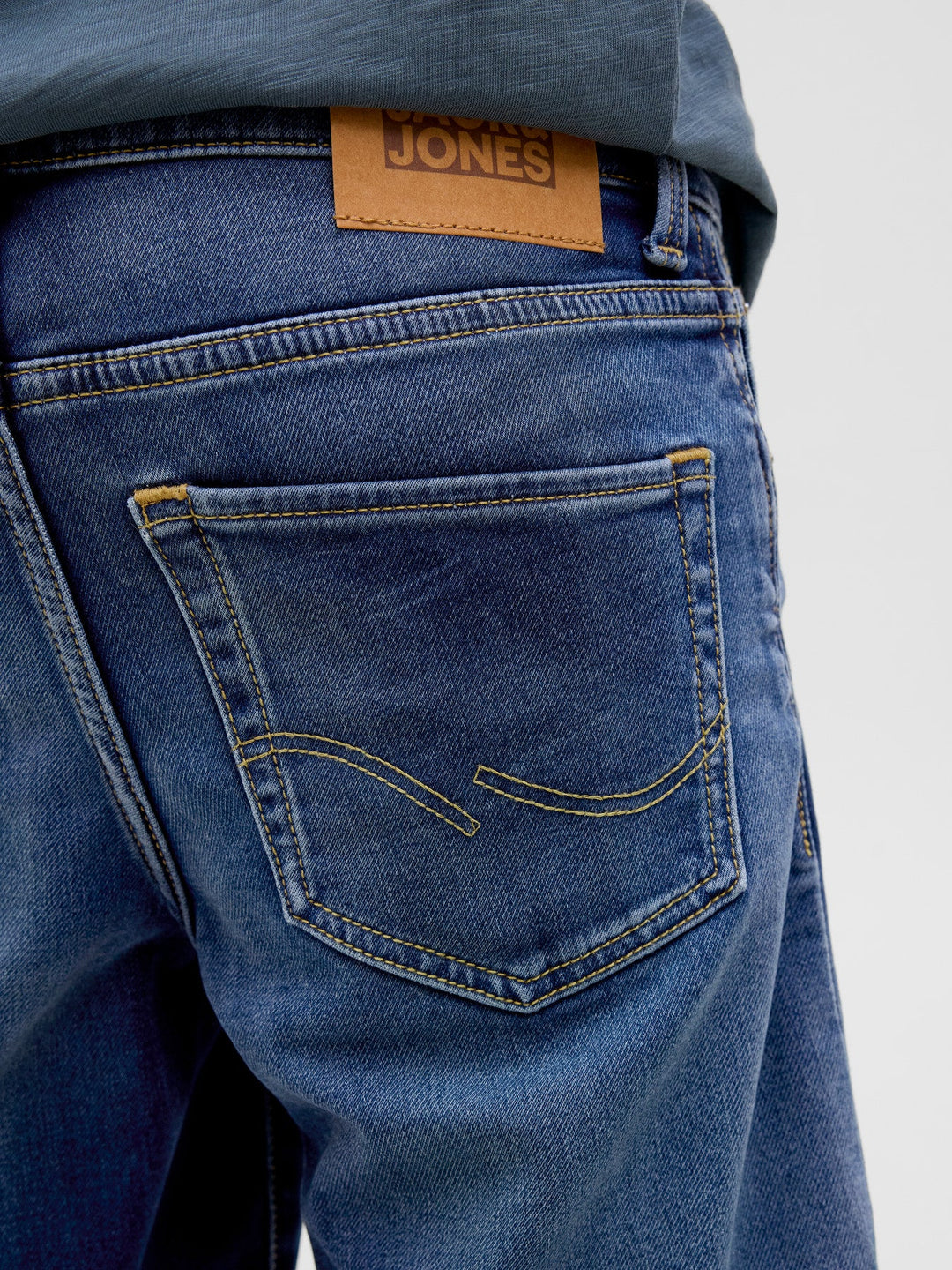 Jack & Jones JR Rick JJIcon Denimshorts - Blue Denim for barn - Brobrobrille