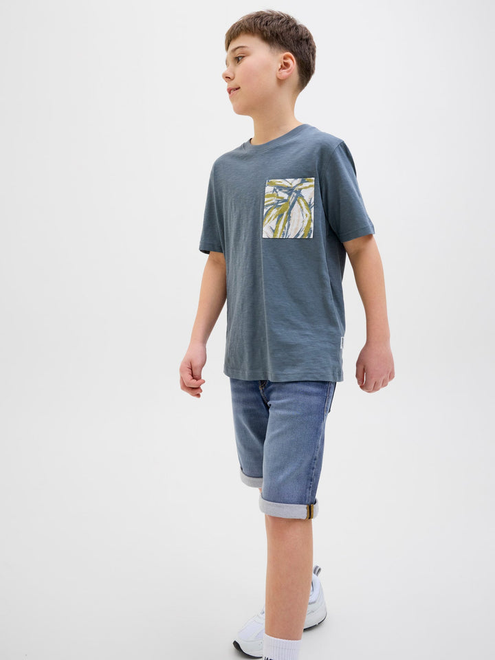 Jack & Jones JR Rick JJIcon Denimshorts - Blue Denim for barn - Brobrobrille