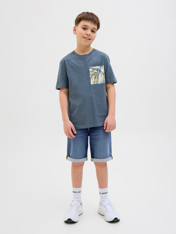 Jack & Jones JR Rick JJIcon Denimshorts - Blue Denim for barn - Brobrobrille