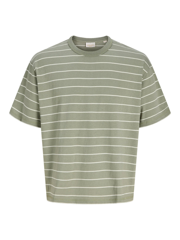 Jack & Jones JR Savona Stripe T - skjorte - Seagrass for barn - Brobrobrille