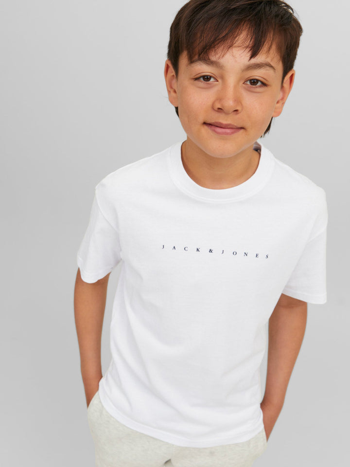 Jack & Jones JR Star T - skjorte - White for barn - Brobrobrille