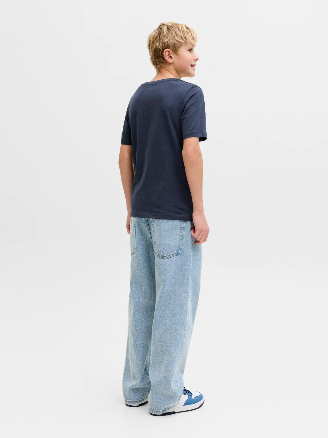 Jack & Jones Junior Corp Logo T - skjorte 2 - pk - Black Tonal / Navy Blazer for barn - Brobrobrille