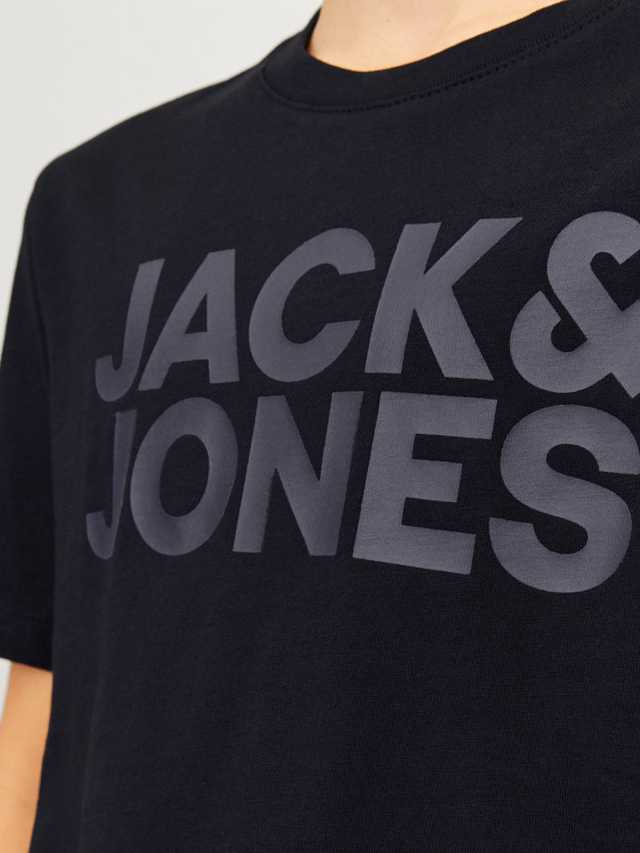 Jack & Jones Junior Corp Logo T - skjorte - Black for barn - Brobrobrille