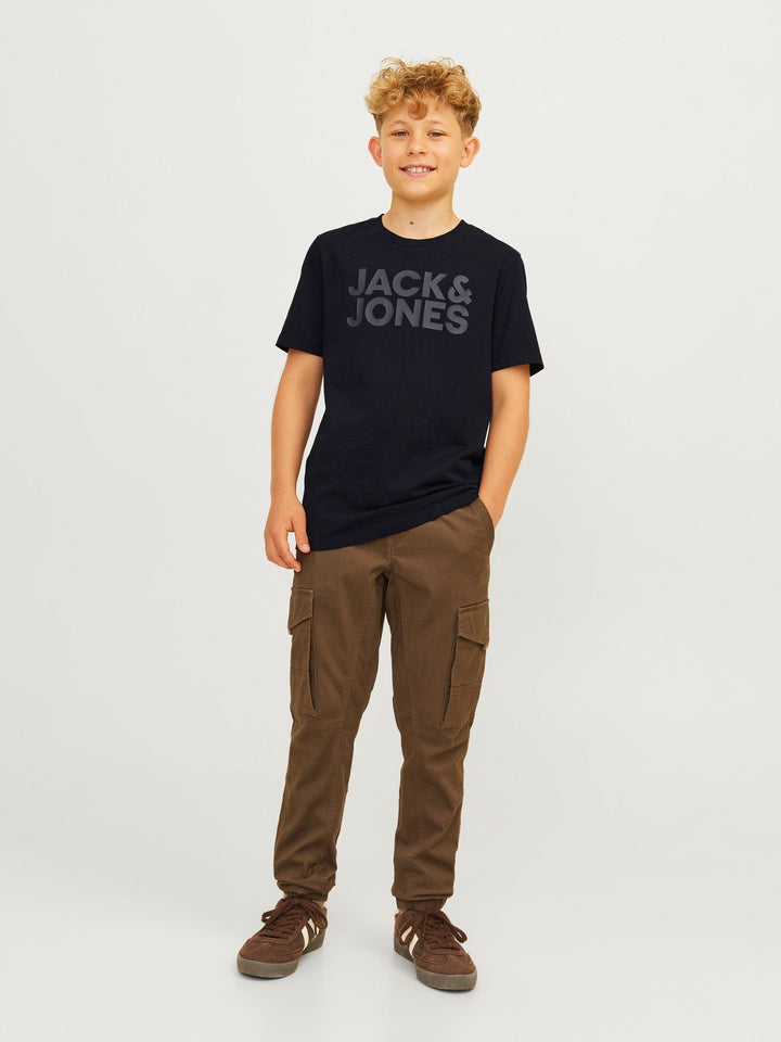 Jack & Jones Junior Corp Logo T - skjorte - Black for barn - Brobrobrille