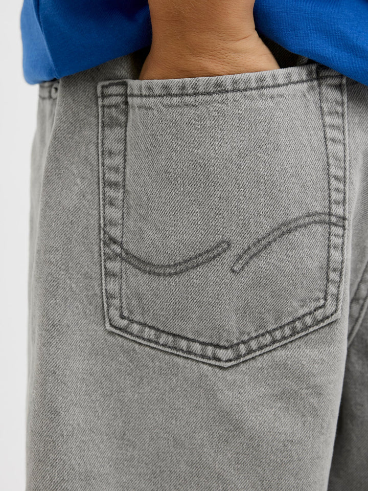 Jack & Jones Junior Tony denimshorts med elastisk liv – Grey Denim for barn - Brobrobrille