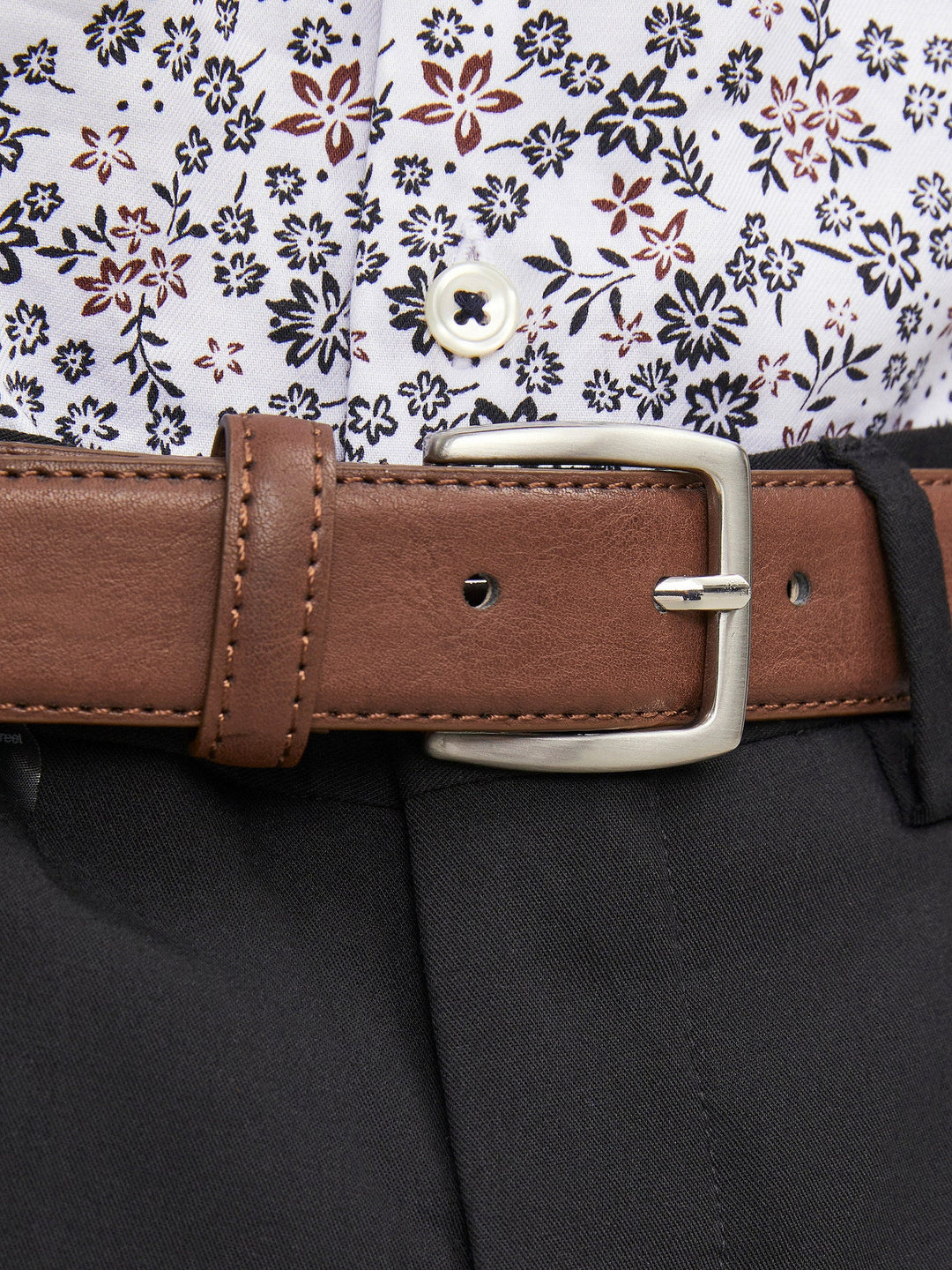 Jack&Jones Junior Anton belte i kunstskinn – Cognac for barn - Brobrobrille