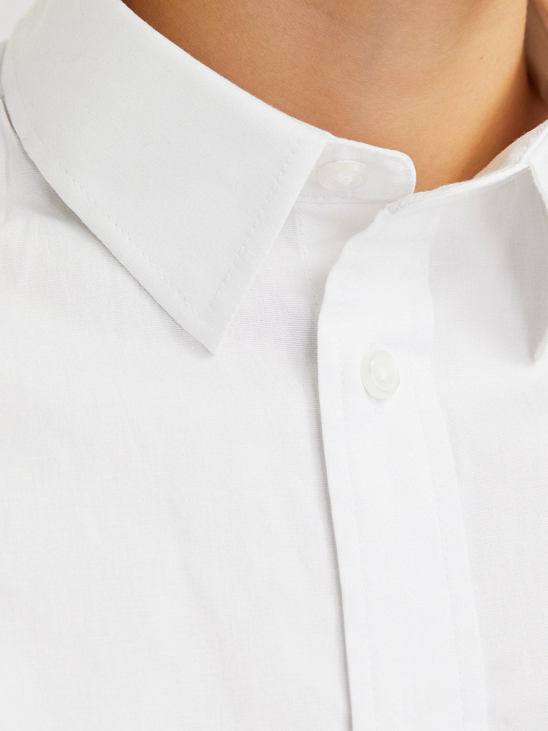 Jack&Jones Junior Axel stretchskjorte – White for barn - Brobrobrille