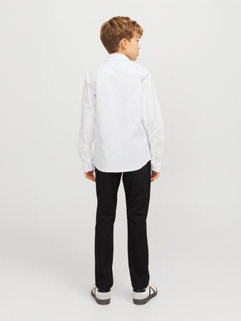 Jack&Jones Junior Axel stretchskjorte – White for barn - Brobrobrille