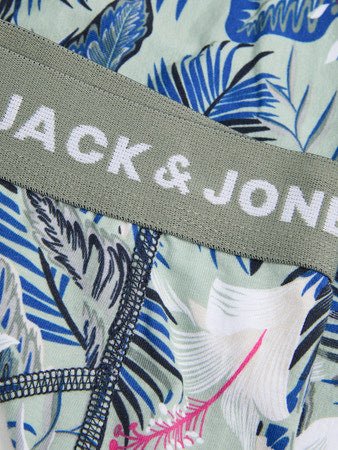 Jack&Jones Junior Brady 3 - pakning boksershorts med blomster – Sky Captain for barn - Brobrobrille