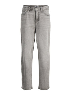 Jack&Jones Junior Chris jeans i grå bomullsdenim – Grey Denim for barn - Brobrobrille
