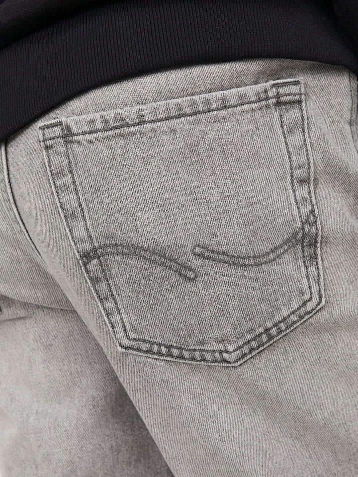 Jack&Jones Junior Chris jeans i grå bomullsdenim – Grey Denim for barn - Brobrobrille