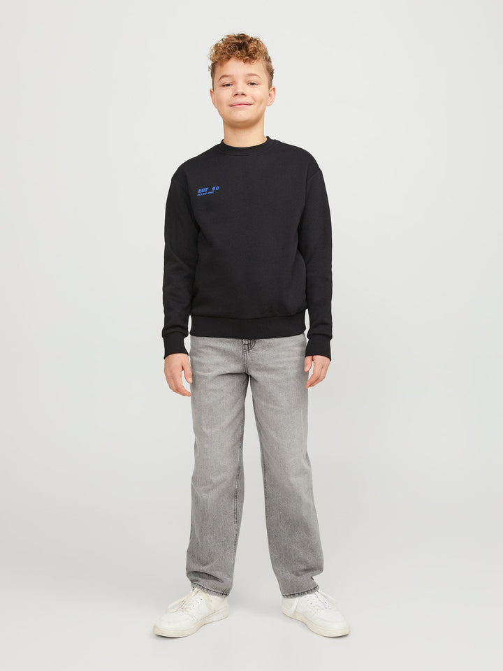 Jack&Jones Junior Chris jeans i grå bomullsdenim – Grey Denim for barn - Brobrobrille