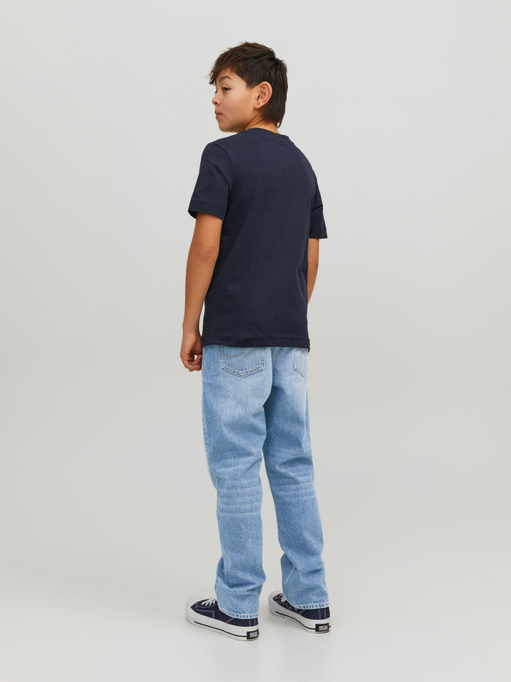 Jack&Jones Junior Chris jeans med stretch – Blue Denim for barn - Brobrobrille