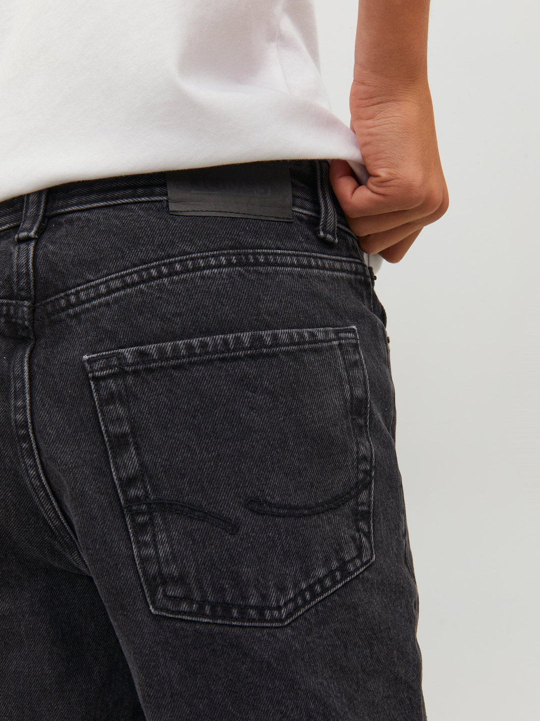 Jack&Jones Junior Chris jeans med stretch og høyt liv – Black Denim for barn - Brobrobrille
