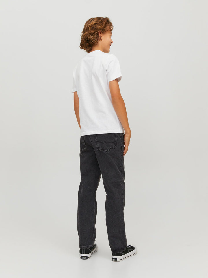 Jack&Jones Junior Chris jeans med stretch og høyt liv – Black Denim for barn - Brobrobrille