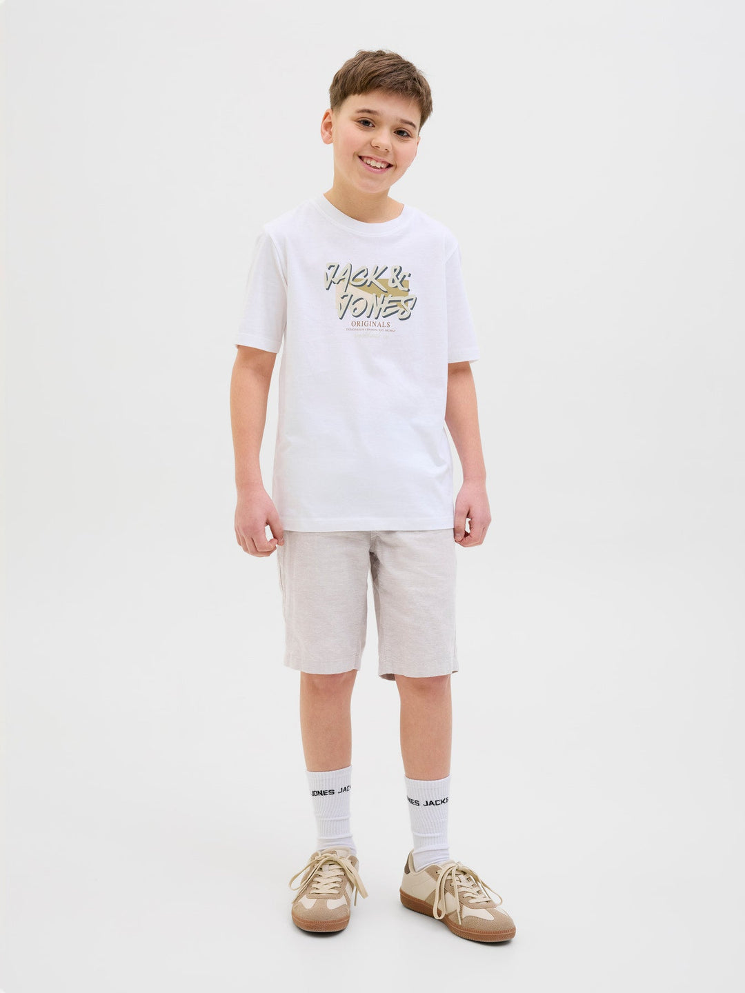 Jack&Jones Junior Jaiden joggershorts i bomull – Crockery for barn - Brobrobrille