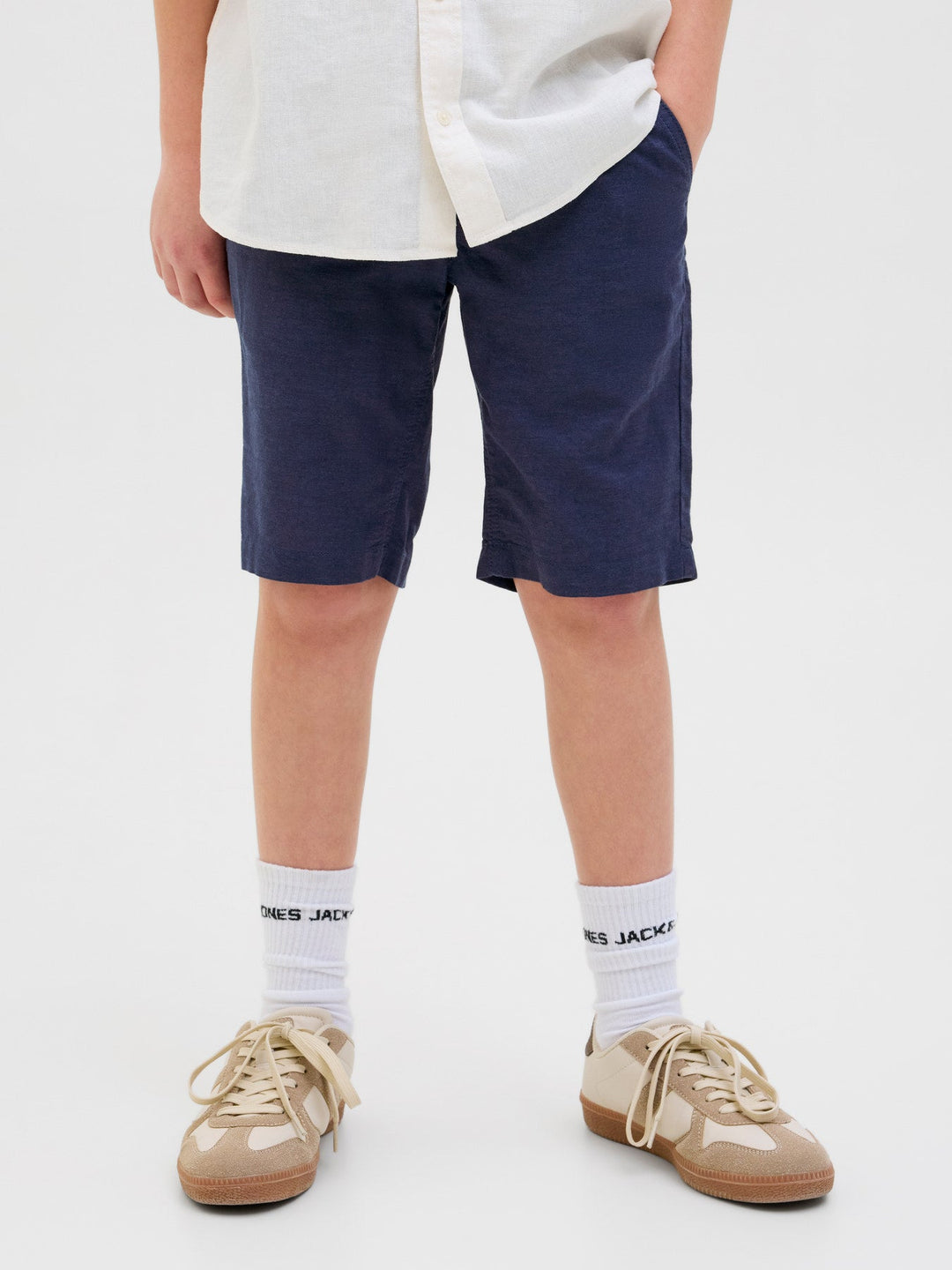 Jack&Jones Junior Jaiden joggershorts i bomull – Night Sky for barn - Brobrobrille