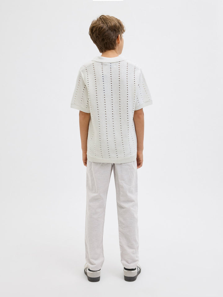 Jack&Jones Junior Kane joggebukse i bomull – Crockery Melange for barn - Brobrobrille