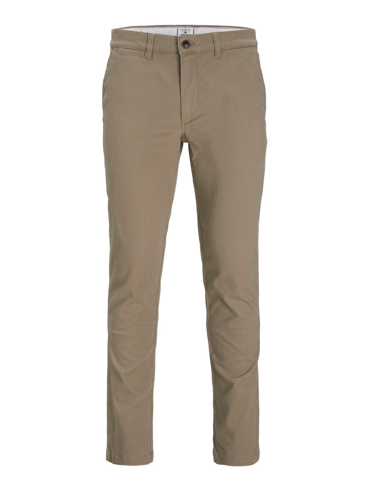 Jack&Jones Junior Marco chinos i bomull med stretch – Beige for barn - Brobrobrille