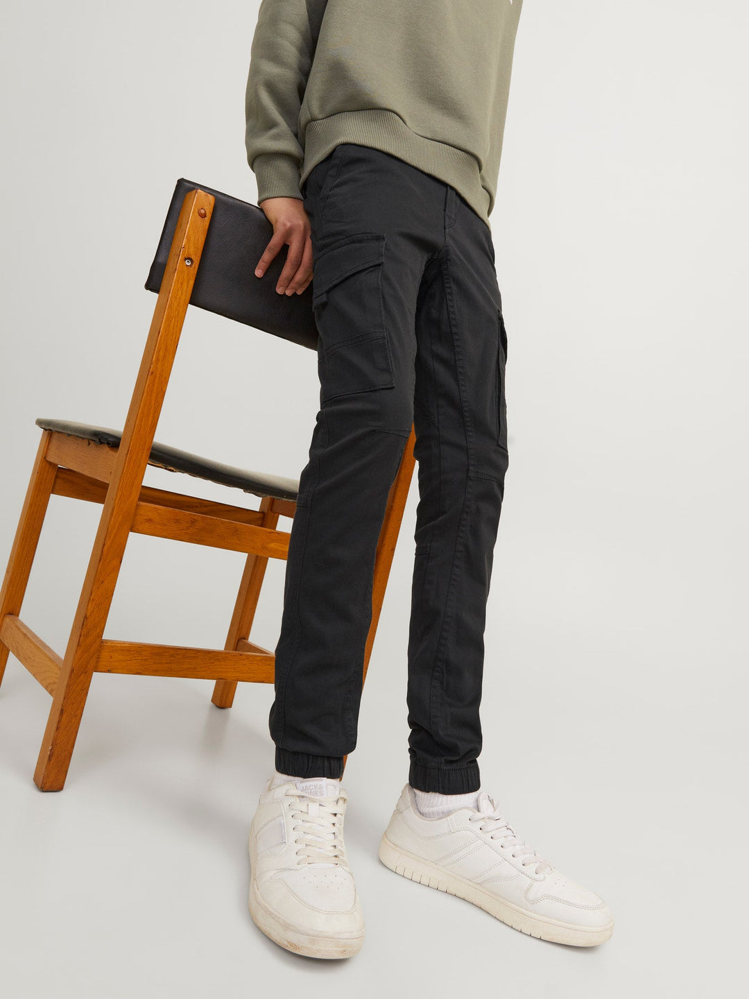 Jack&Jones Junior Paul chinosbukse – Black for barn - Brobrobrille