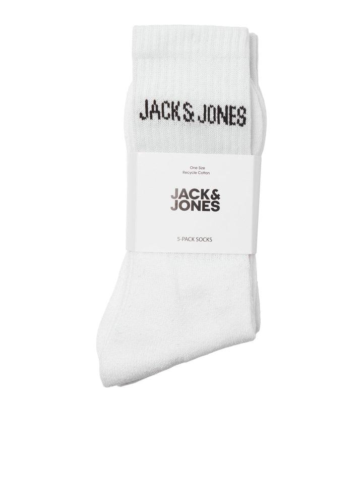 Jack&Jones Junior Regen tennissokker 5 - pk – White for barn - Brobrobrille