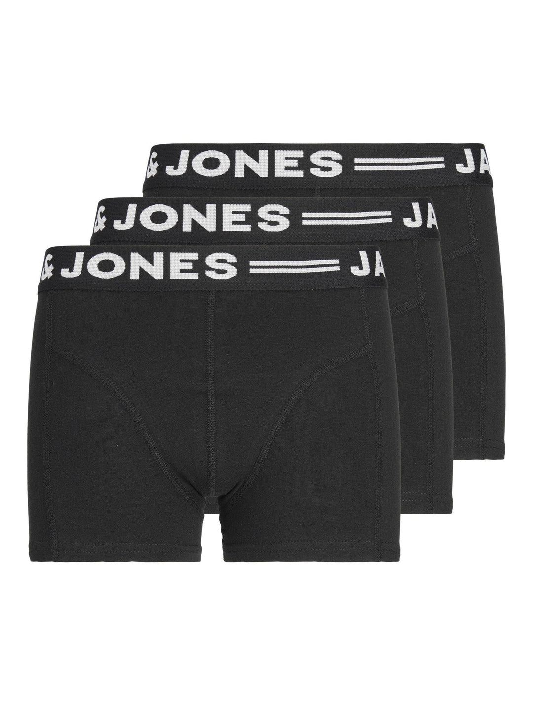 Jack&Jones Junior Sense 3 - pack boxershorts i bomull – Black for barn - Brobrobrille
