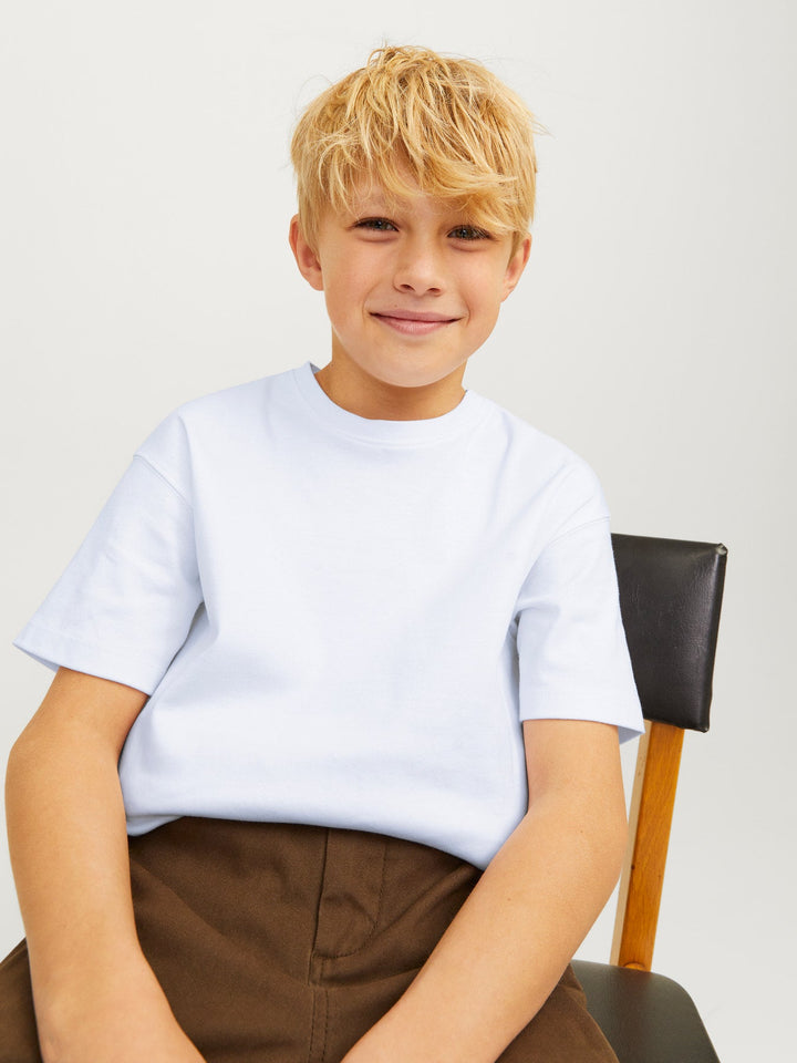 Jack&Jones Junior Urban t - skjorte i økologisk bomull – White Loose for barn - Brobrobrille