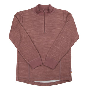 Joha Bluse med 1/2 glidelås – Mørk Rose for barn - Brobrobrille