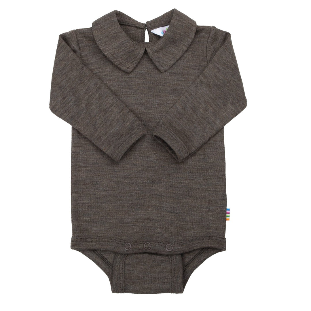 Joha Body med krage – Brun Mel for barn - Brobrobrille