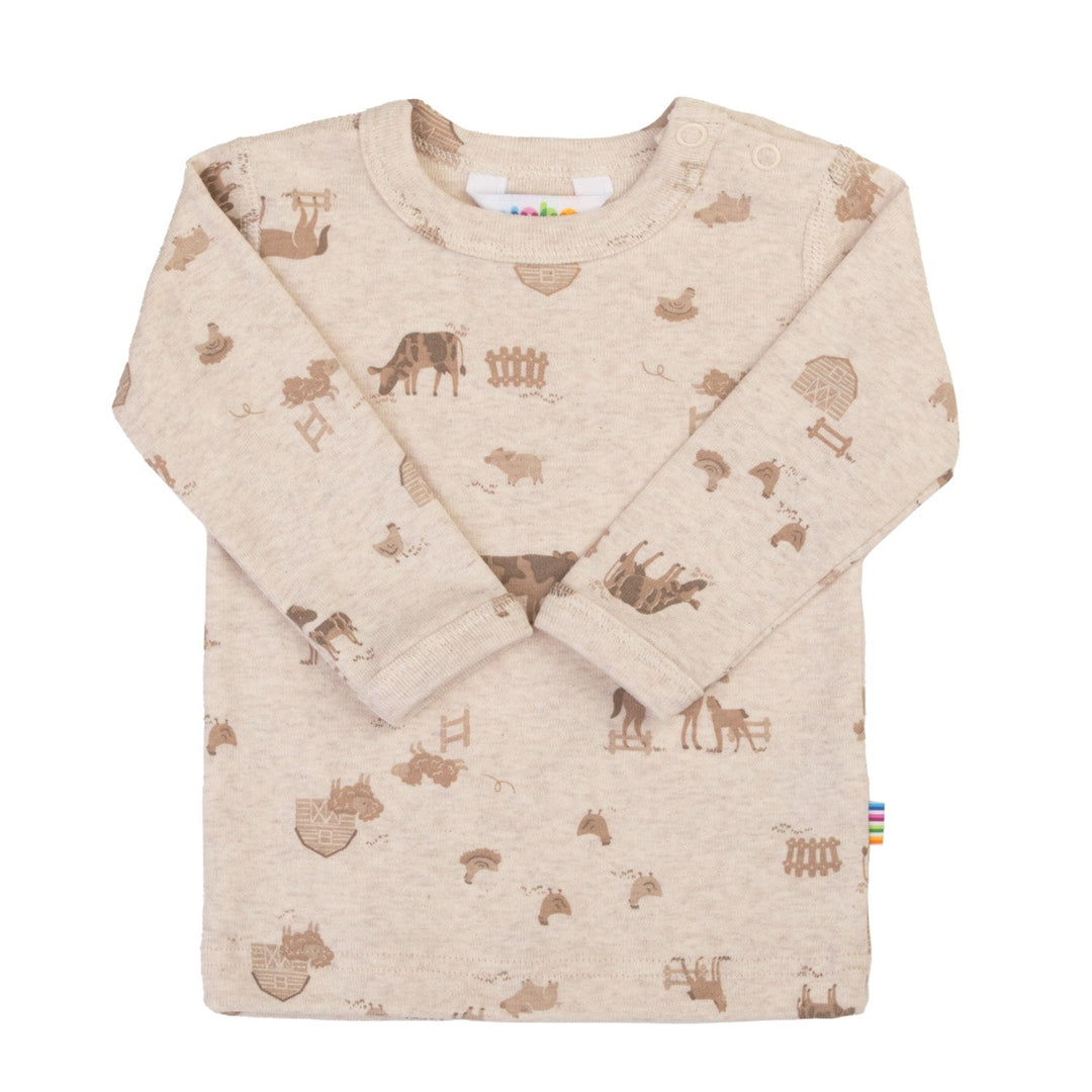 Joha Bomull Bluse Langermet - Lys Beige for barn - Brobrobrille