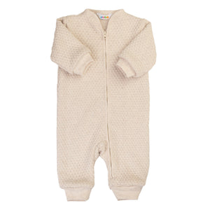 Joha Heldrakt Dobbelt Lag i Økologisk Bomull - Lys Beige for barn - Brobrobrille