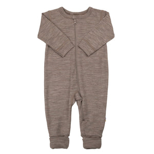 Joha Heldress med 2 - i - 1 fot – Beige Mel for barn - Brobrobrille