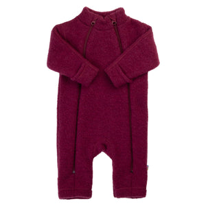 Joha Jumpsuit 2in1 Ulldress - Vinrød Melange for barn - Brobrobrille