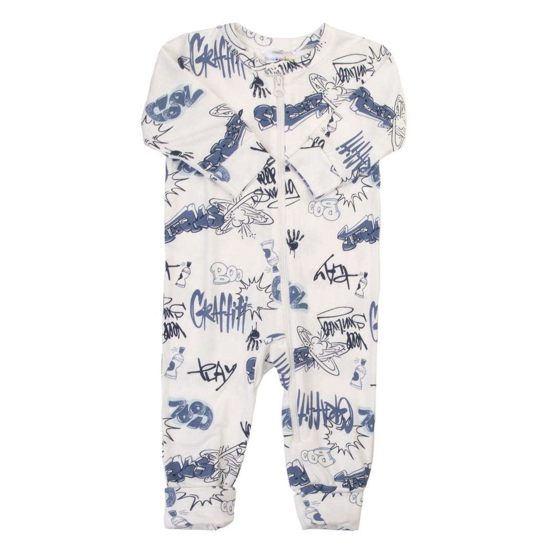 Joha Nattdrakt i bambus med 2-i-1-fot - Off White for barn - Brobrobrille