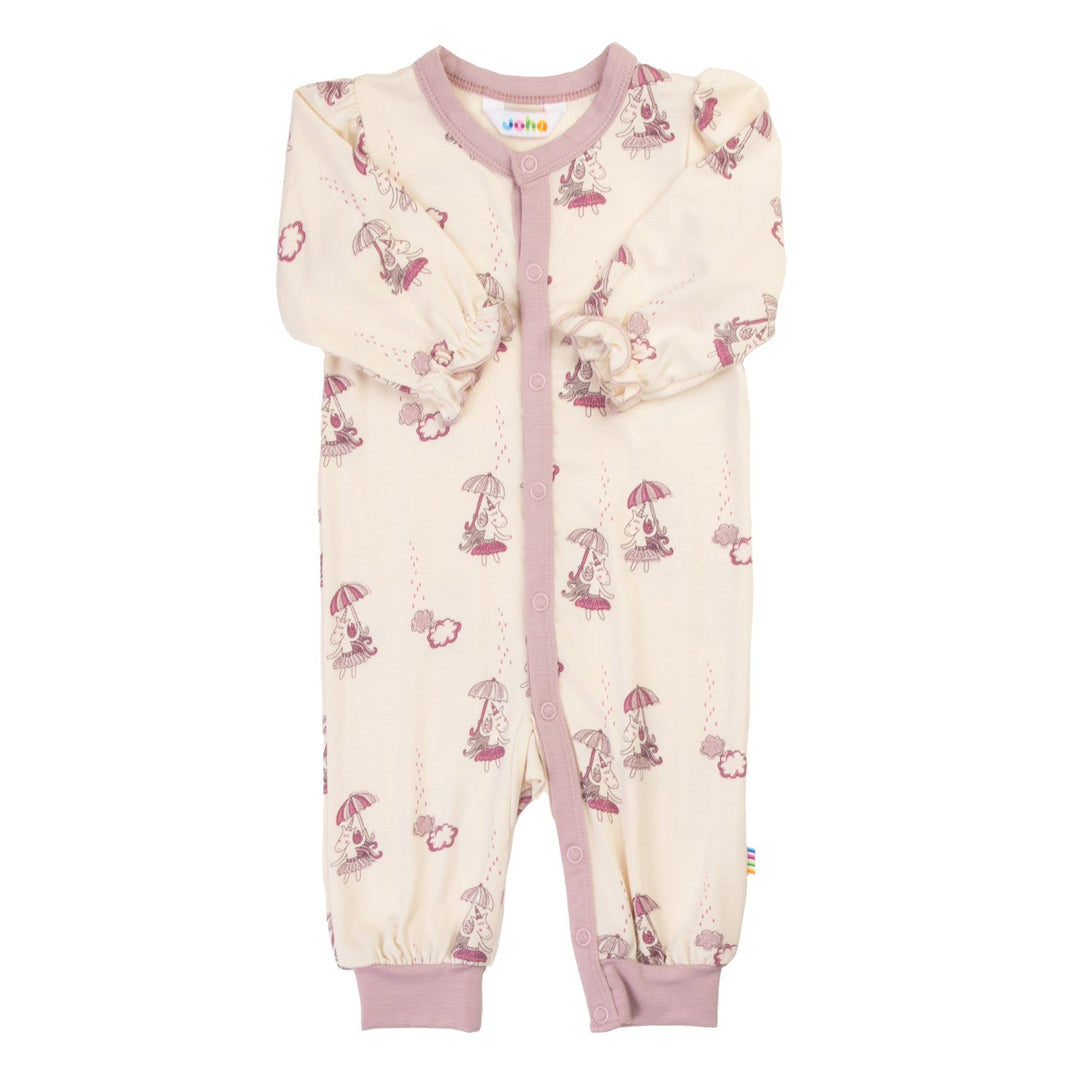 Joha Nattdrakt i bambus med puffermer - Creme for barn - Brobrobrille