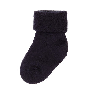 Joha Ullsokker i frotté med oppbrett - Navy for barn - Brobrobrille