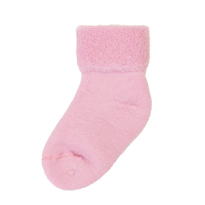 Joha Ullsokker i frotté med oppbrett - Rosa for barn - Brobrobrille