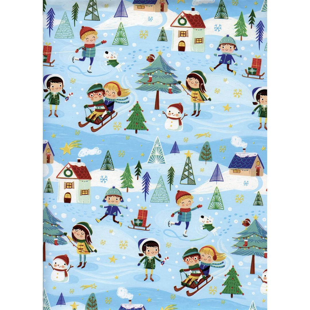 Julepapir Barn – 2 x 0,7 m Gavepapir (6 motiver) for barn - Brobrobrille