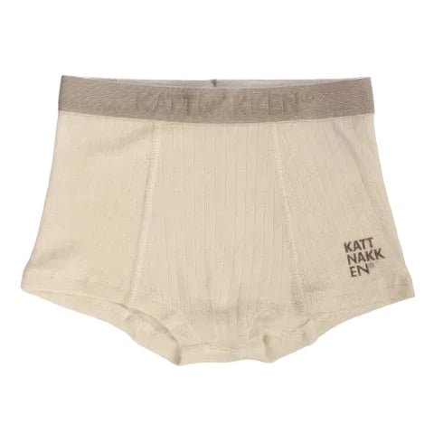 Kattnakken Alltid Ull Ullbokser til gutt - Ullkvit for barn - Brobrobrille