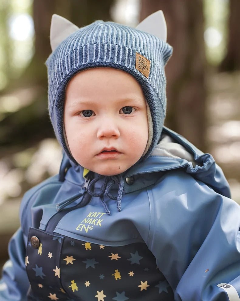 Kattnakken Babylue i Merinoull - Midnatt for barn - Brobrobrille