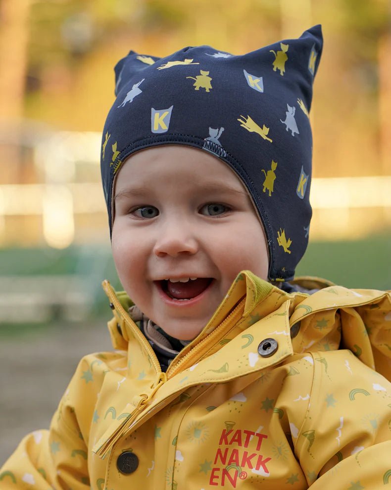 Kattnakken Babylue Vendbar - Marine / Lys Bark for barn - Brobrobrille