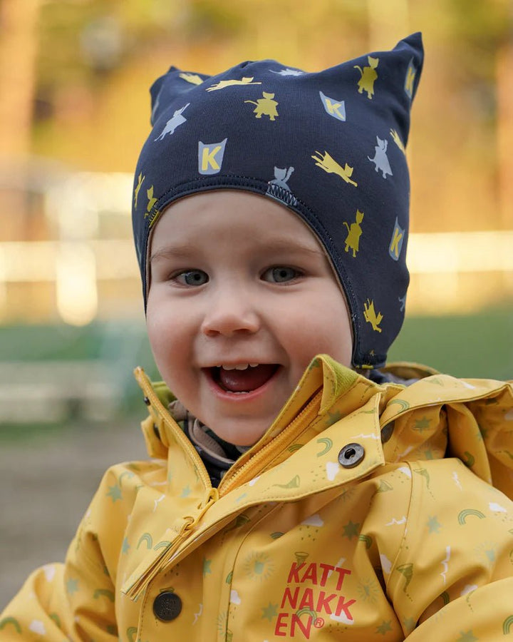 Kattnakken Babylue Vendbar - Marine / Lys Bark for barn - Brobrobrille