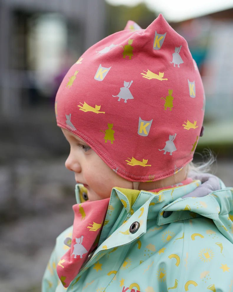 Kattnakken Babylue Vendbar - Stokkrose / Lys Bark for barn - Brobrobrille