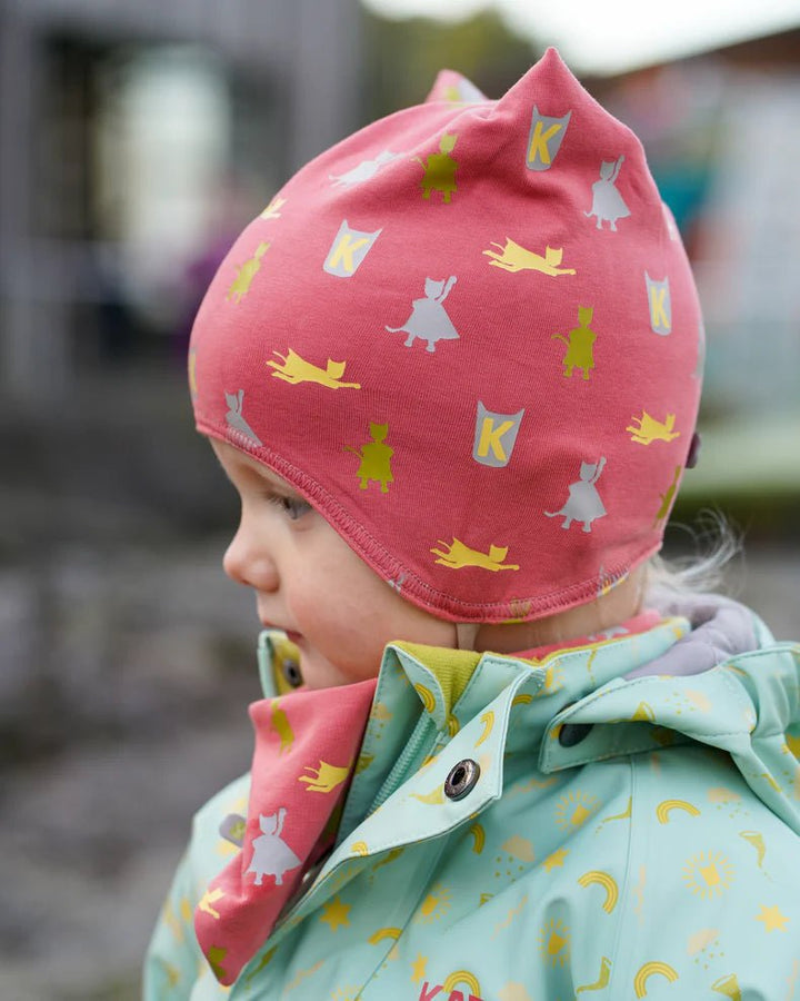 Kattnakken Babylue Vendbar - Stokkrose / Lys Bark for barn - Brobrobrille