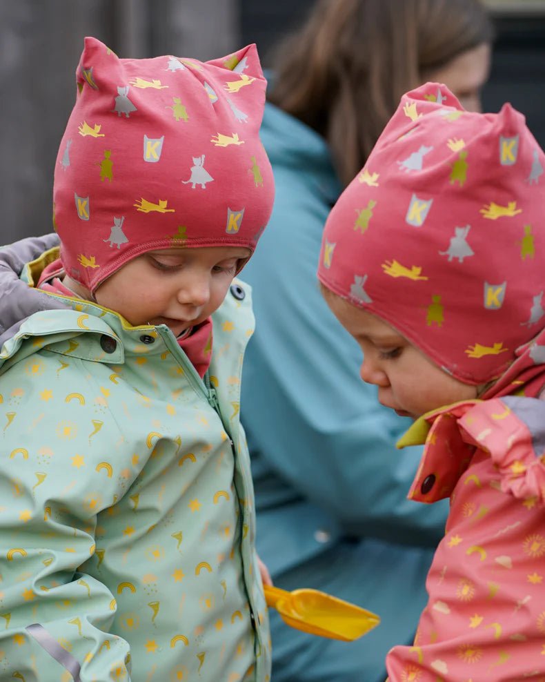 Kattnakken Babylue Vendbar - Stokkrose / Lys Bark for barn - Brobrobrille